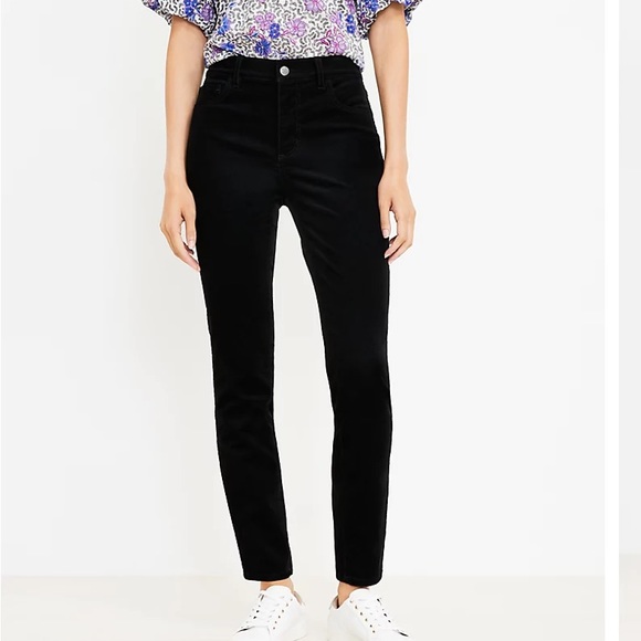 LOFT Pants - LOFT Black Corduroy High Rise The Skinny Pants Size 14 New With Tags